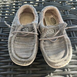 Hey Dude Gray Knit Slip-On Shoes